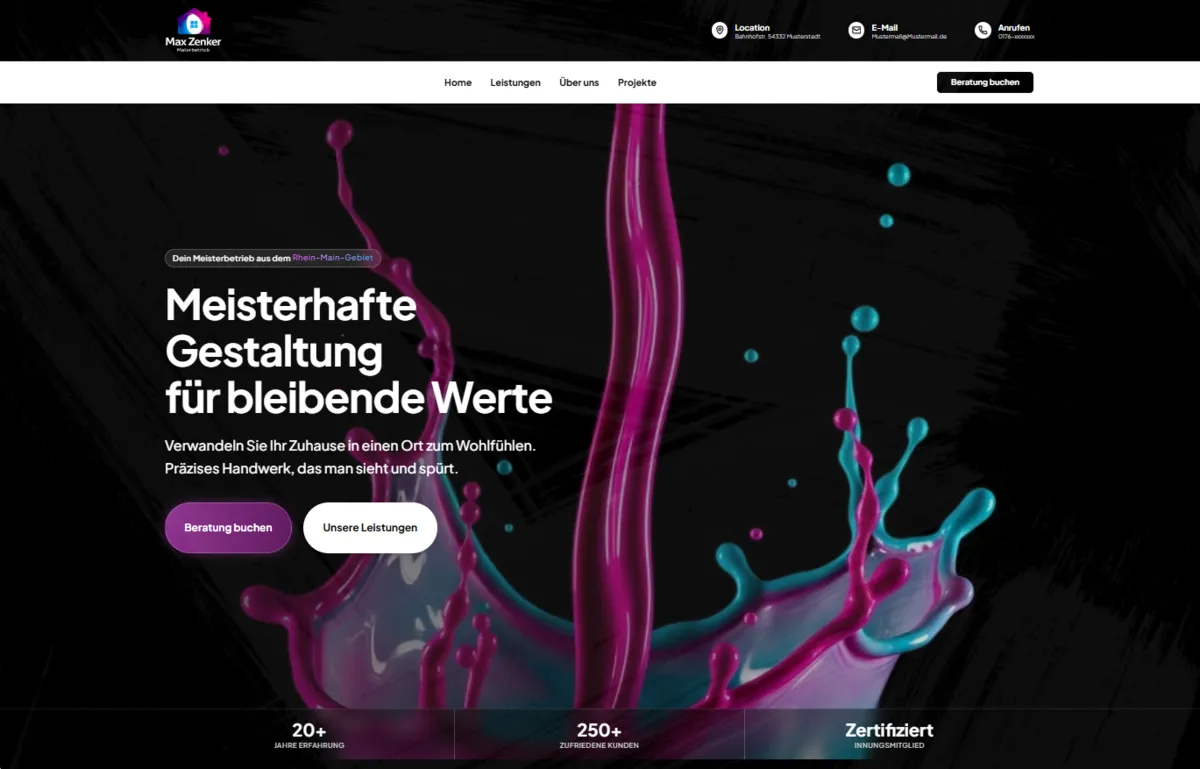 Desktop Malerseite Demo