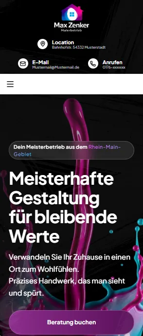Smartphone Malerseite Demo